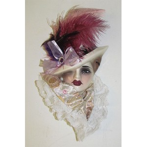Unique Creations Lady Face Mask Wall Hanging Decor   401575130823